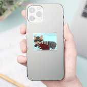 Walisische Corgi-Behandlung Dieb Einbrecher Aufkleber (Telefon)
