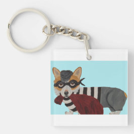 Walisische Corgi-Behandlung-Dieb-Einbrecher Schlüsselanhänger