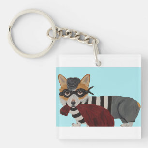 Walisische Corgi-Behandlung-Dieb-Einbrecher Schlüsselanhänger