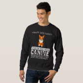 Walisische Corgi Cardigan verrückte Mutter Sweatshirt (Vorne ganz)