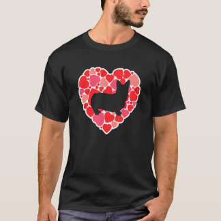 Walisische Corgi für Hunde Valentinstag Corgi T-Shirt