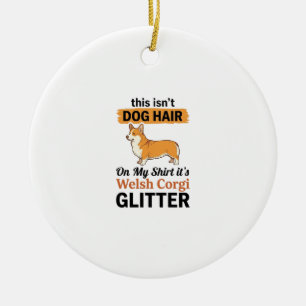 Walisische Corgi Glitter Lustiges Hunde Liebhaber  Keramik Ornament