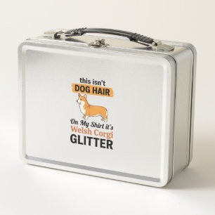 Walisische Corgi Glitter Lustiges Hunde Liebhaber Metall Brotdose