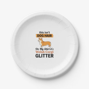 Walisische Corgi Glitter Lustiges Hunde Liebhaber Pappteller