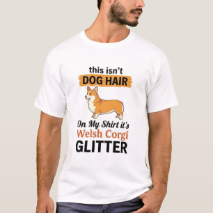 Walisische Corgi Glitter Lustiges Hunde Liebhaber  T-Shirt