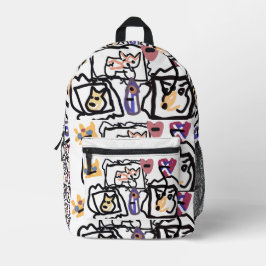 Walisische Corgi-Herzen Bedruckter Rucksack