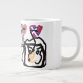 Walisische Corgi-Herzen Jumbo-Tasse (Rechts)