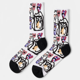 Walisische Corgi-Herzen Socken