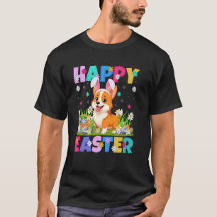Walisische Corgi-Hund Glückliche Ostereier-Suche B T-Shirt