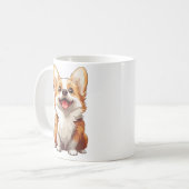 Walisische Corgi-Hund Kaffeetasse (Vorderseite Links)