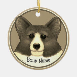 Walisische Corgi-Hund  Keramik Ornament