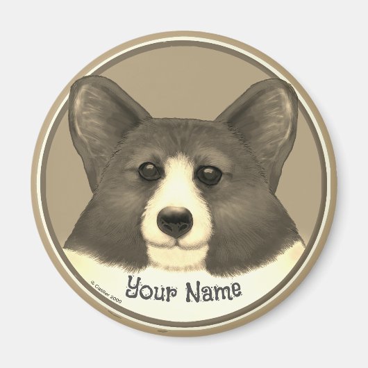 Walisische Corgi-Hund Magnet (Vorne)