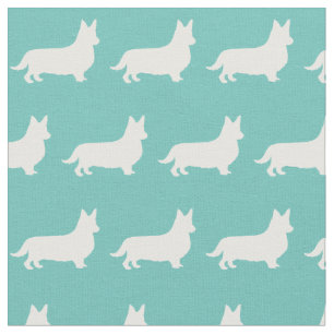 Walisische Corgi-Hund-Silhouette Haustier Pembroke Stoff