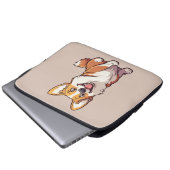 Walisische Corgi-Hundetasse Laptopschutzhülle (Vorne Knopf)