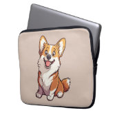 Walisische Corgi-Hundetasse Laptopschutzhülle (Vorderseite Links)