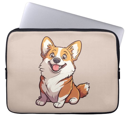 Walisische Corgi-Hundetasse Laptopschutzhülle (Vorderseite)