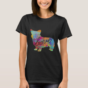 Walisische Corgi Liebe eine helle und farbenfrohe T-Shirt