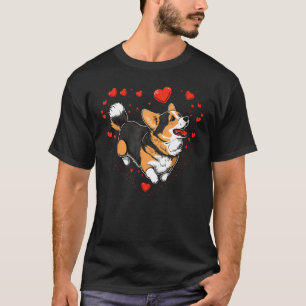 Walisische Corgi Liebe Herz für Valentinstag Walis T-Shirt