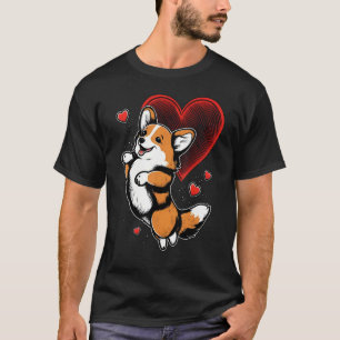Walisische Corgi Liebe Herz für Valentinstag Walis T-Shirt