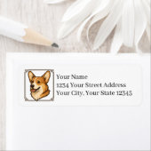 Walisische Corgi-Rücksende-Adressetiketten (Insitu)
