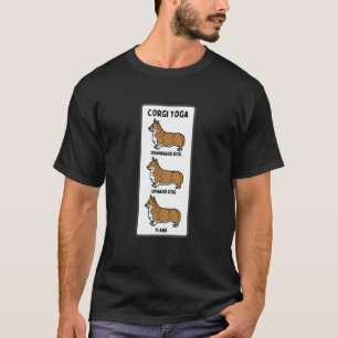 Walisische Corgi Yoga Alberner Besitzer Witz Plank T-Shirt