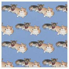 Walisische Corgis Stoff