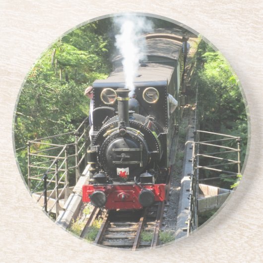 Walisische Dampflokomotive. Getränkeuntersetzer (Vorne)
