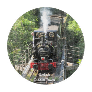 Walisische Dampflokomotive. Schneidebrett