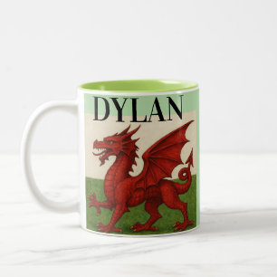 Walisische Drachen-Kaffeetasse  Zweifarbige Tasse