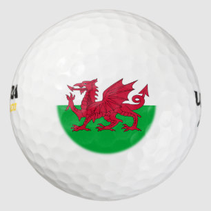 Walisische Drachenflagge Golfball