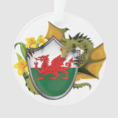 Walisische Drachenflagge Ornament (Vorderseite)