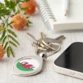 Walisische Drachenflagge Schlüsselanhänger (Seite)