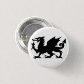Walisische Drachenflagge, Wales-Drachenflagge, Eng Button (Vorne & Hinten)