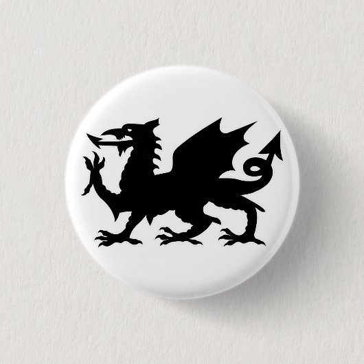 Walisische Drachenflagge, Wales-Drachenflagge, Eng Button (Vorderseite)