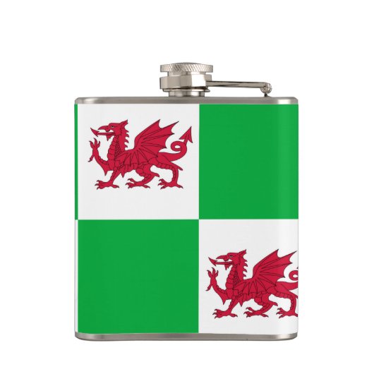Walisische Drachenflasche Flachmann (Rückseite)