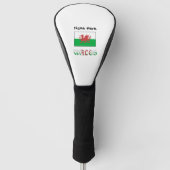 Walisische Engel Weihnachtsflagge Grüne Personalis Golf Headcover (Vorderseite)