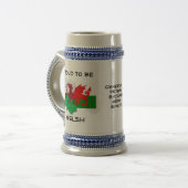 Walisische FLAG WALES Roter Drache Bierglas (Vorderseite Links)
