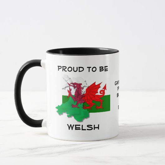 Walisische FLAG WALES Roter Drache Tasse (Links)