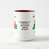 Walisische FLAG WALES Roter Drache Tasse (Zentrum)