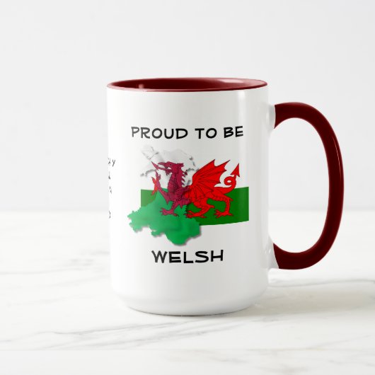 Walisische FLAG WALES Roter Drache Tasse (Rechts)