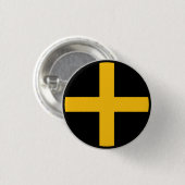 Walisische Flagge des heiligen David Button (Vorne & Hinten)