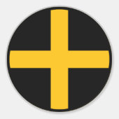 Walisische Flagge des heiligen David Runder Aufkleber (Vorderseite)