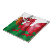 Walisische Flagge Fliese (Seite)