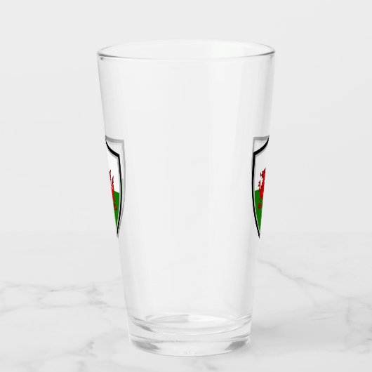 walisische Flagge Glas (Rechts)