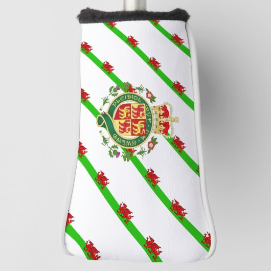 walisische Flagge Golf Headcover (Rotieren 90)