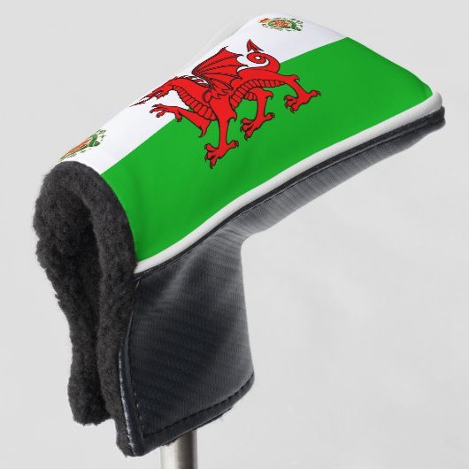 Walisische Flagge Golf Headcover (3/4 Vorderseite)