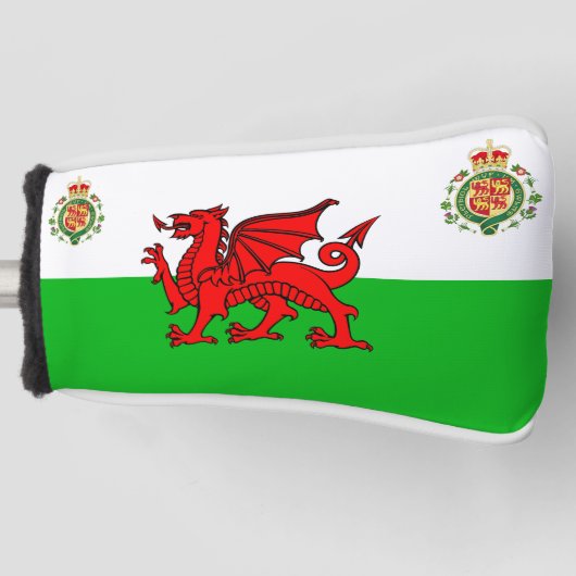 Walisische Flagge Golf Headcover (Vorderseite)