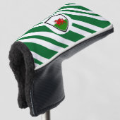 walisische Flagge Golf Headcover (3/4 Vorderseite)