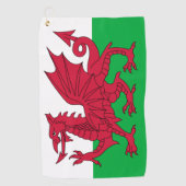 Walisische Flagge & Golf Wales - Cymru /sports Car Golfhandtuch (Vorderseite)