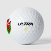 walisische Flagge Golfball (Logo)